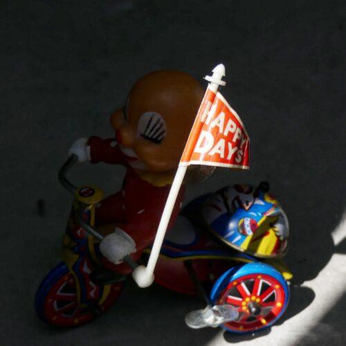 Jouet clown tricycle vintage coréen